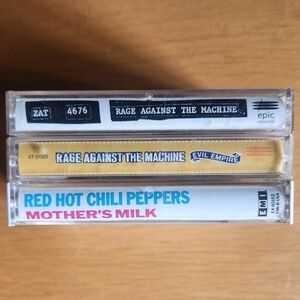 Rage Against The Machine, RATM, Red Hot Chili Peppers - 80s 90s Tapes (Lot of 3)